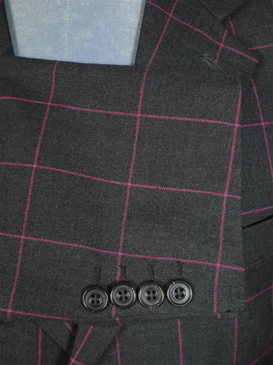 24/0548 richard james savile row grey / pink wp check worsted suit 42 regular