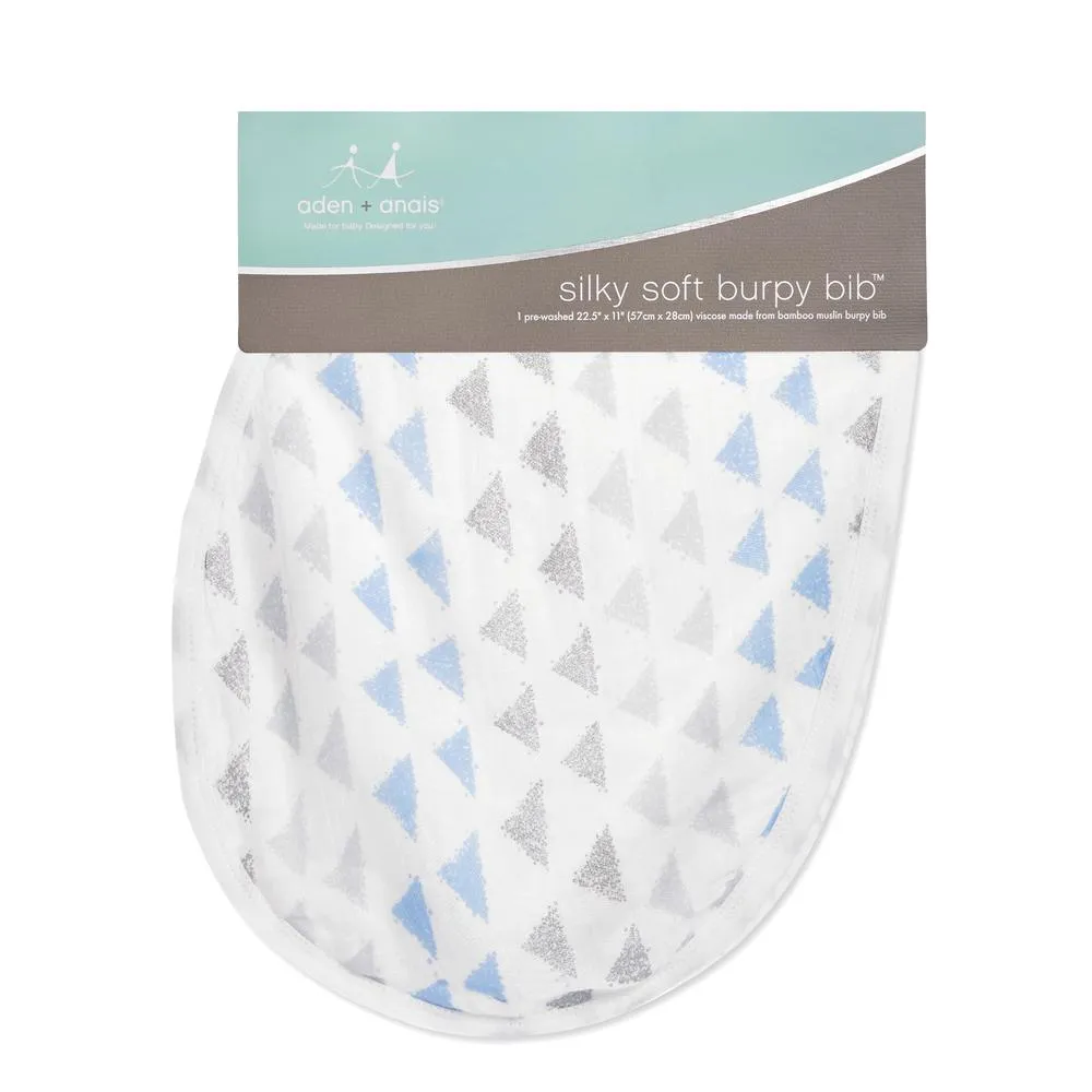 Aden   Anais Soft Bamboo Burpy Bib - Metallic Blue Moon Birch