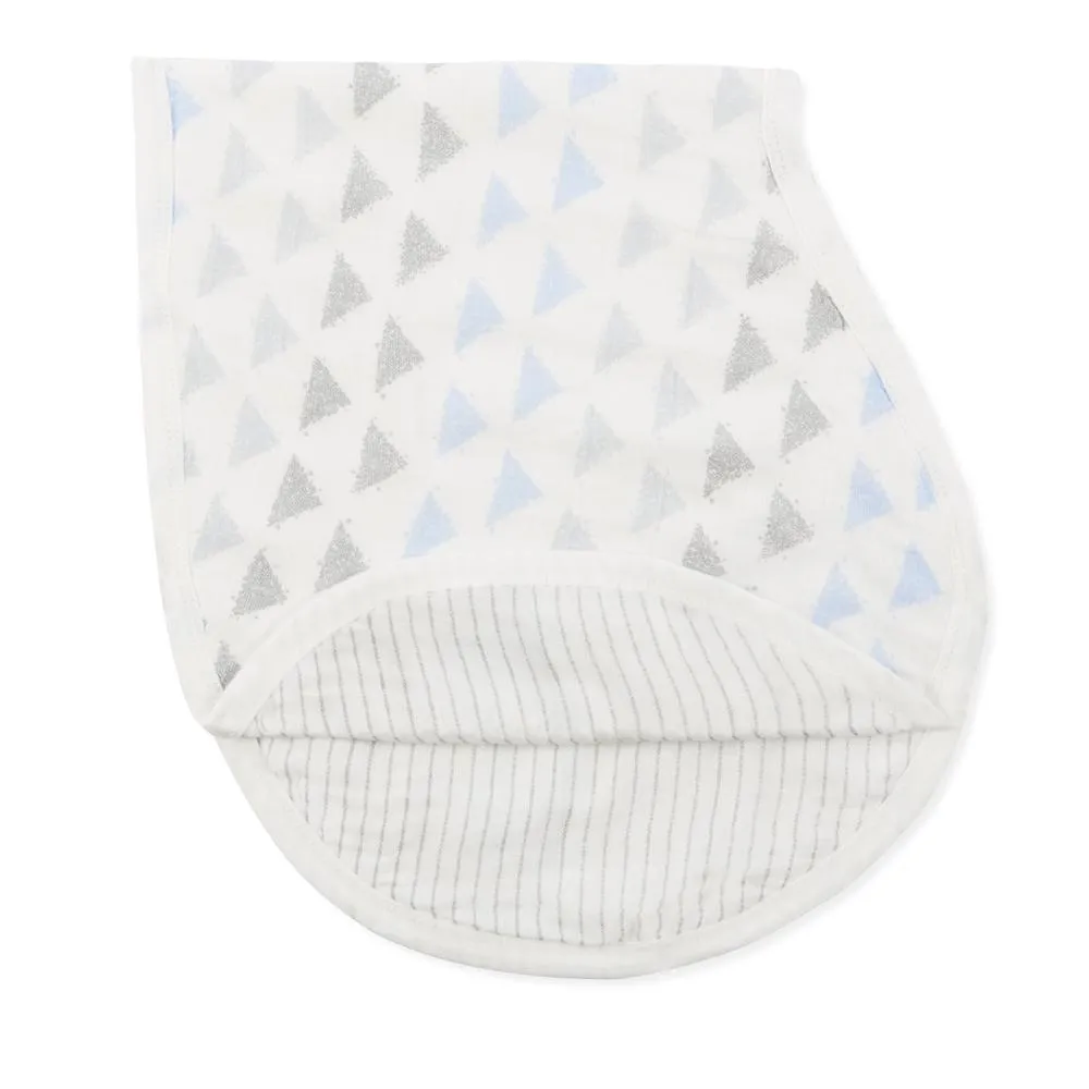 Aden   Anais Soft Bamboo Burpy Bib - Metallic Blue Moon Birch