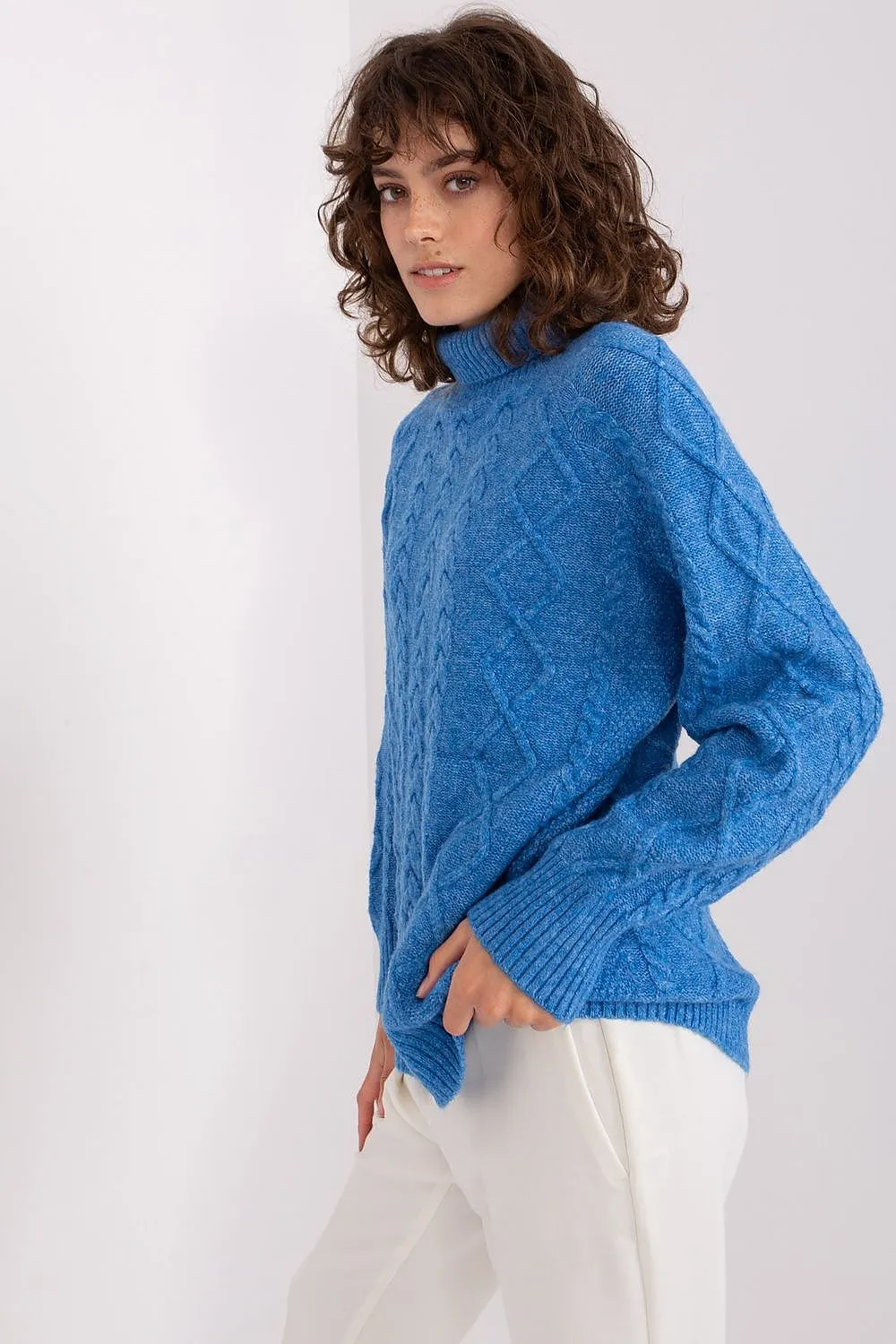 A.T. Oversized European Knitted Turtleneck Sweater-model 189230