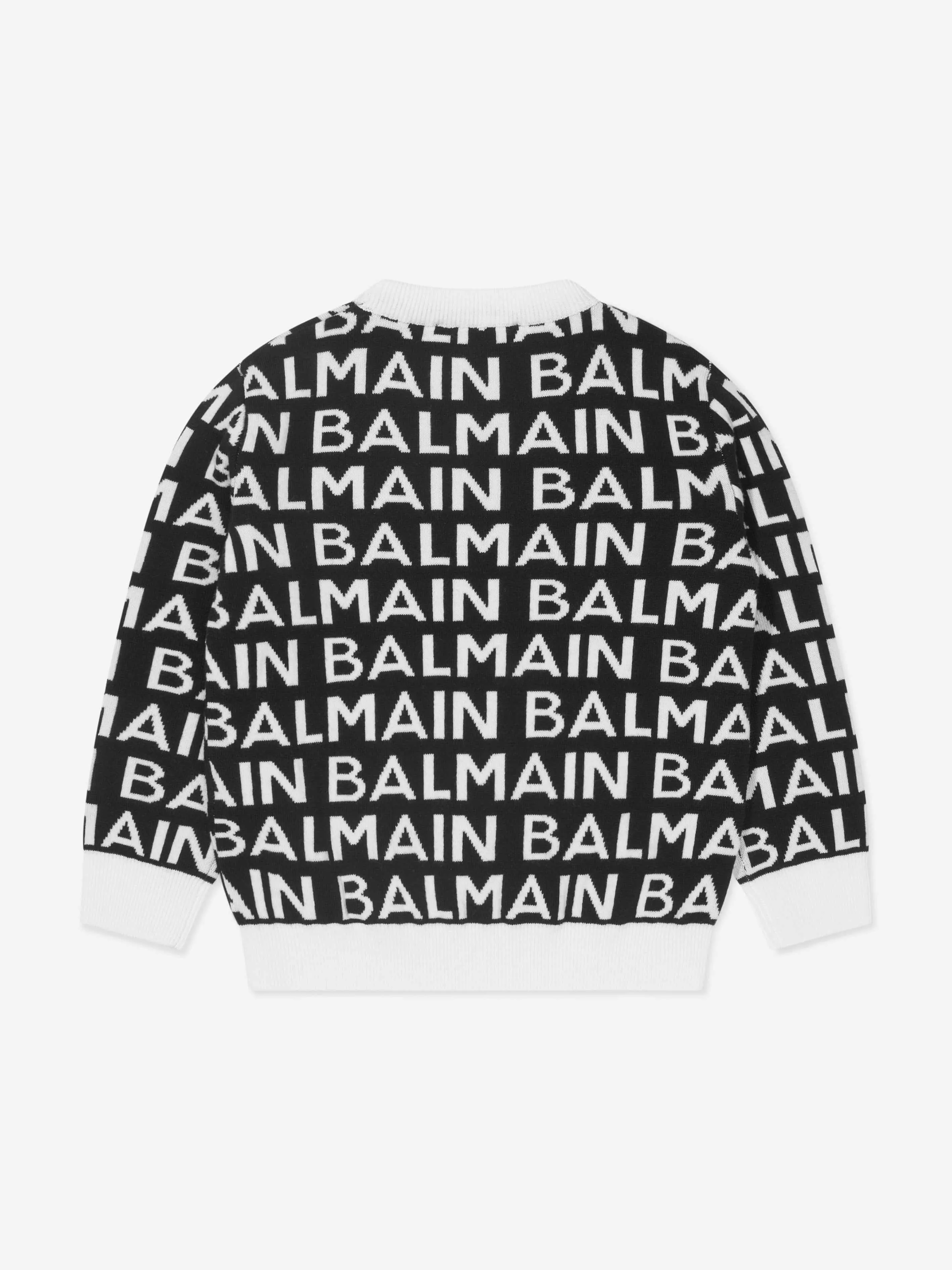 Balmain Kids Wool Logo Jumper