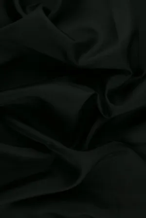 Black Habotai Silk Fabric