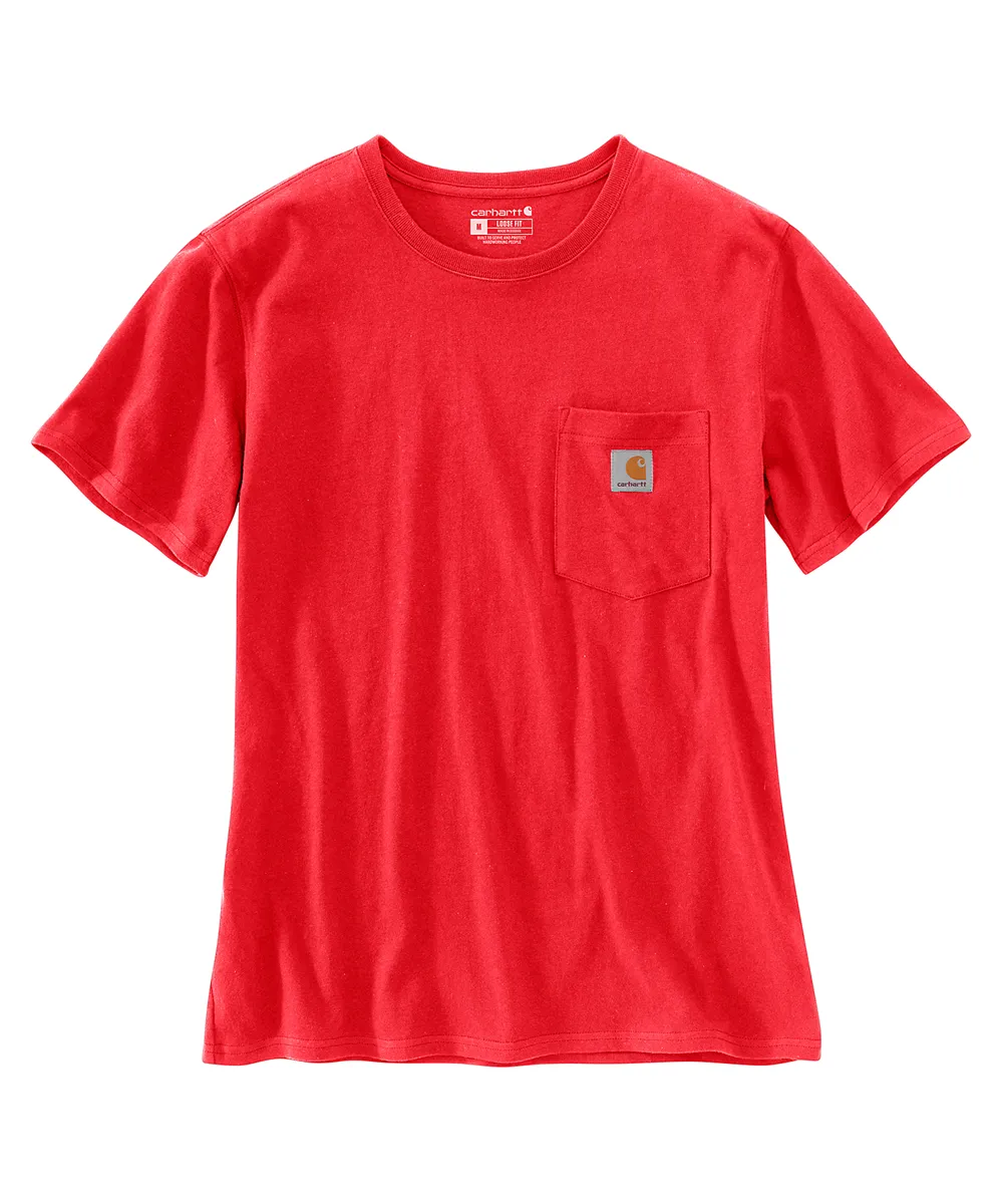 Carhartt Women’s WK87 Short Sleeve Pocket T-Shirt - Bittersweet