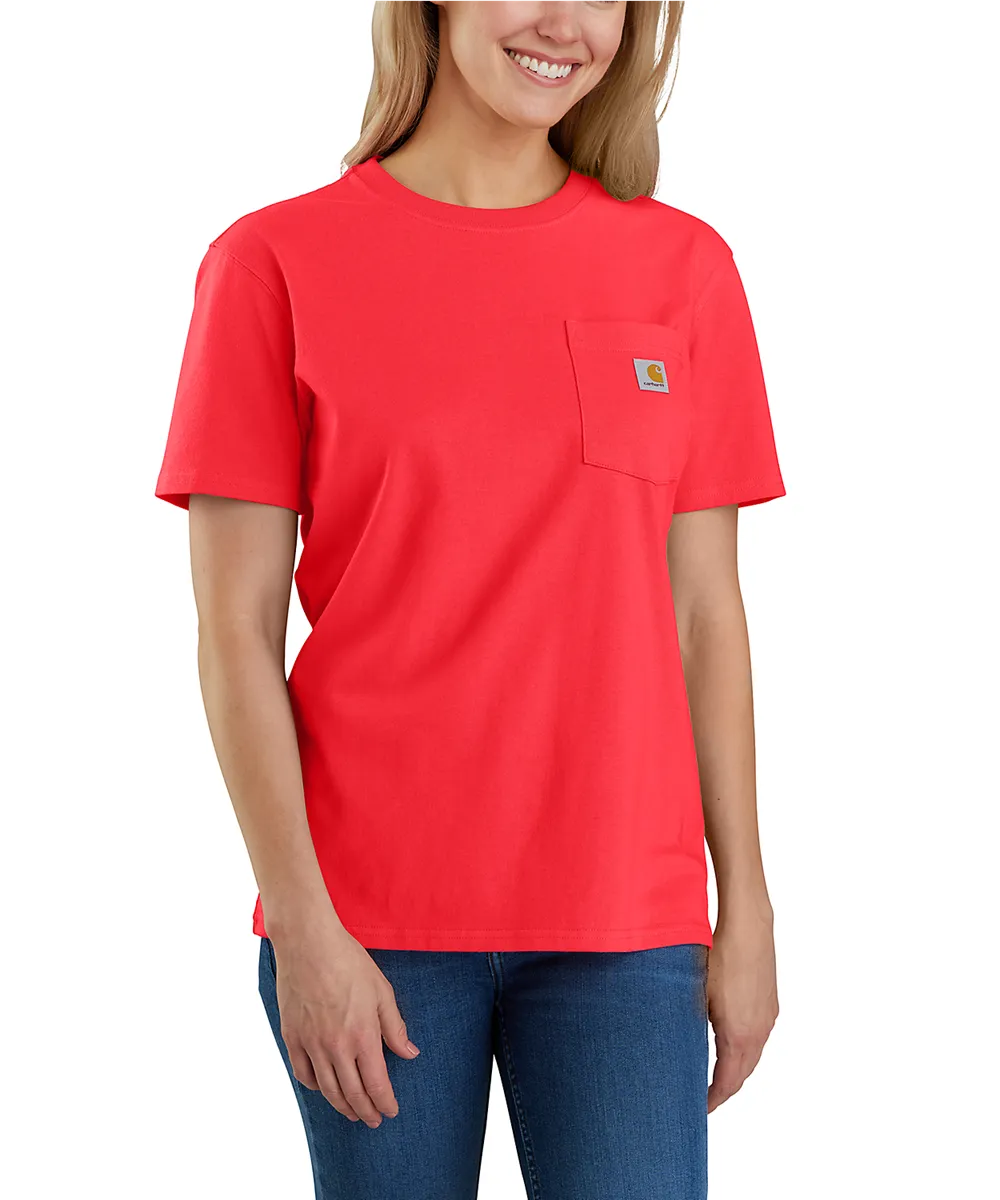 Carhartt Women’s WK87 Short Sleeve Pocket T-Shirt - Bittersweet