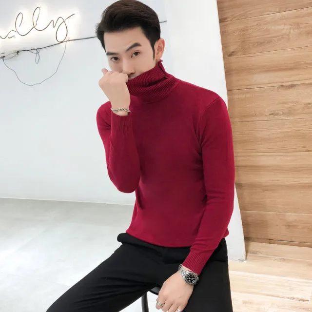 Casual Knit Turtle Neck