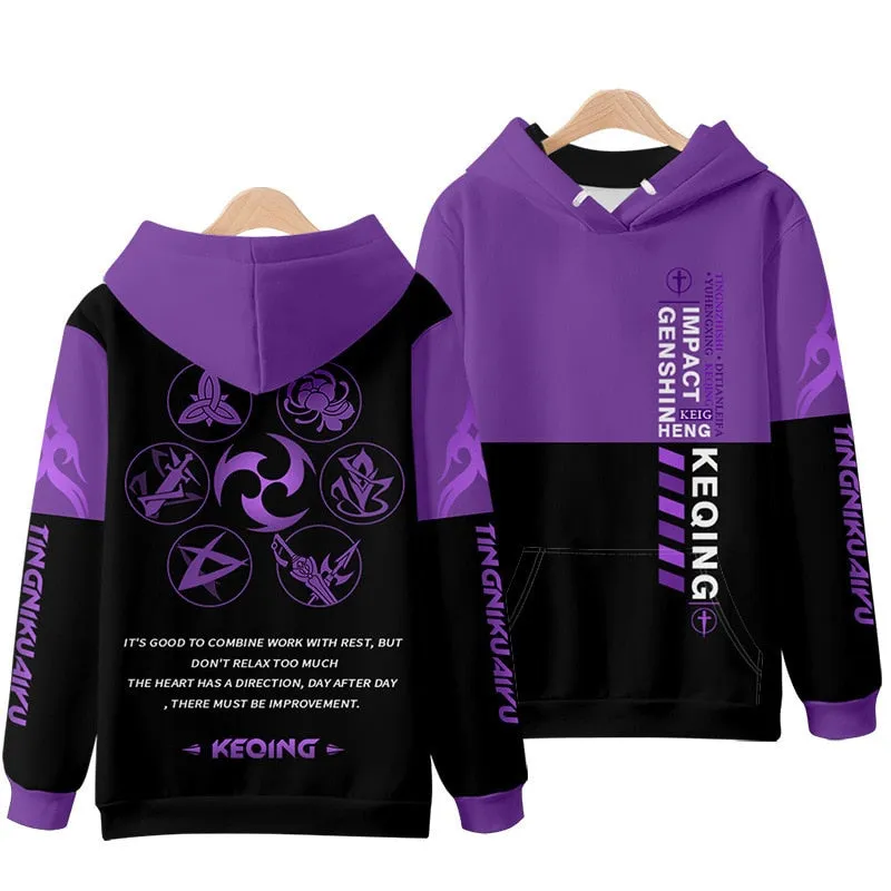 Character Hoodie Genshin Impact (Colours Available)