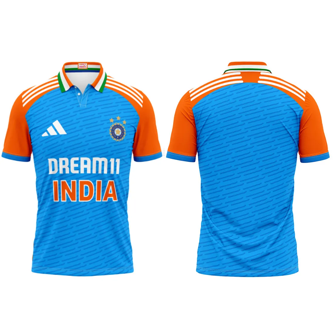 Customised India Cricket Name and Number Printed Jersey 2024.