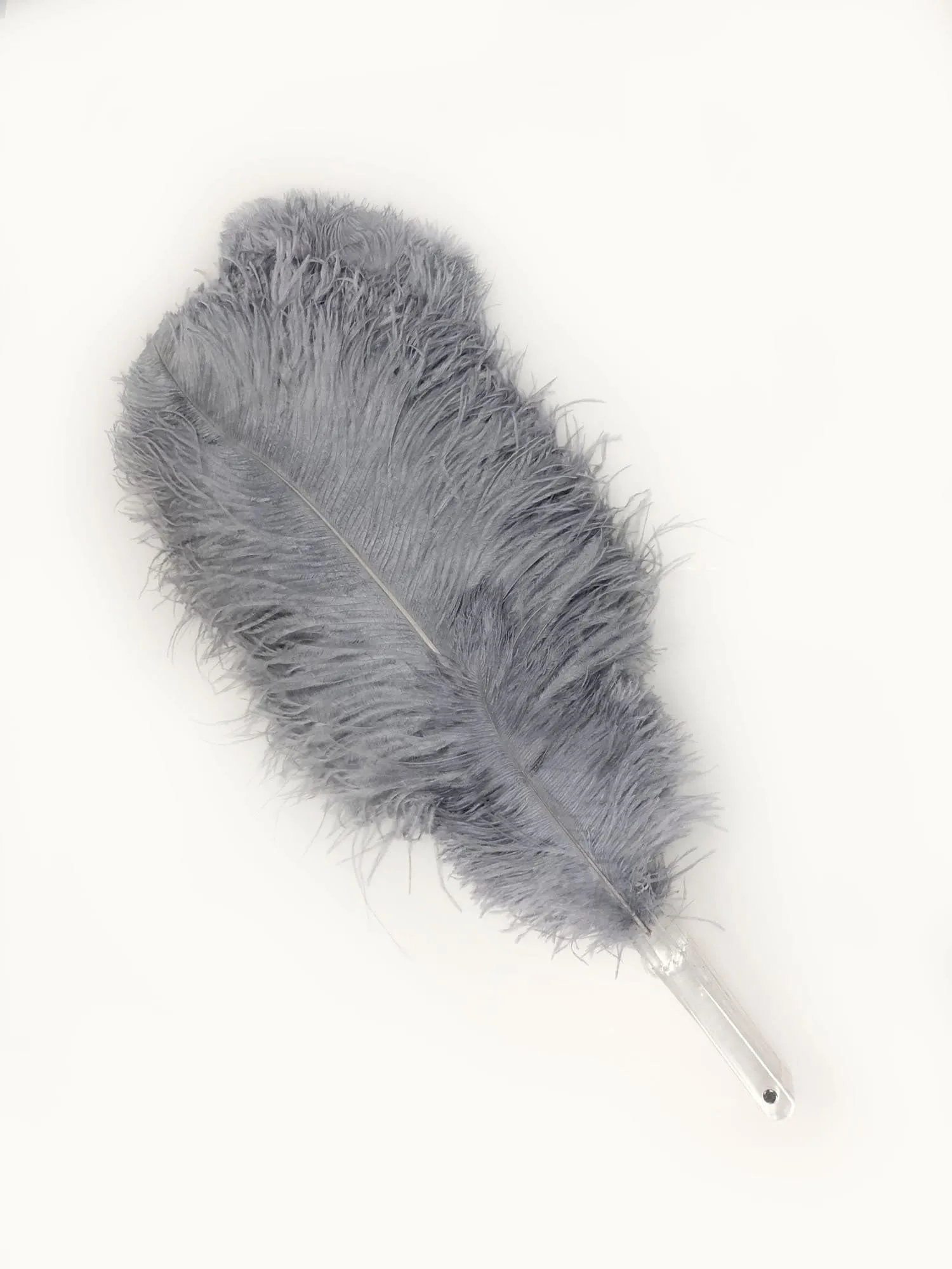 Dark grey intermediate 2 layers Ostrich Feather Fan 30"x 54"