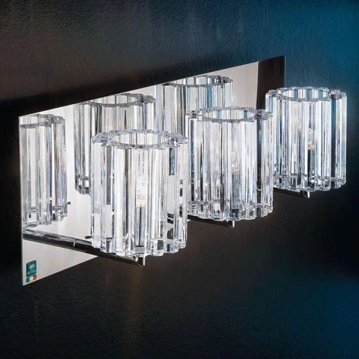 Elegant Modern Murano Glass Single And Triple Wall Light