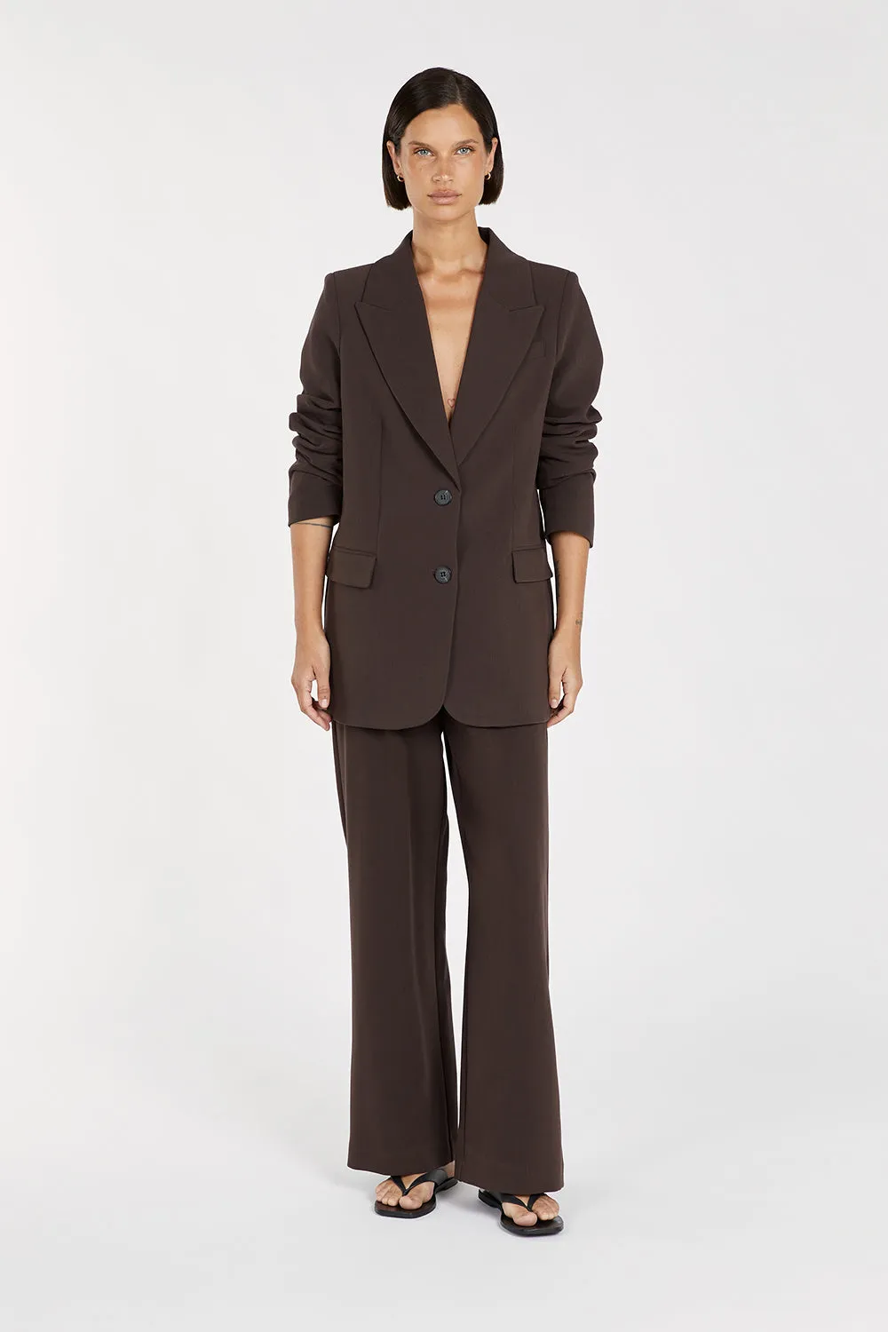 ELLE DARK CHOCOLATE BLAZER