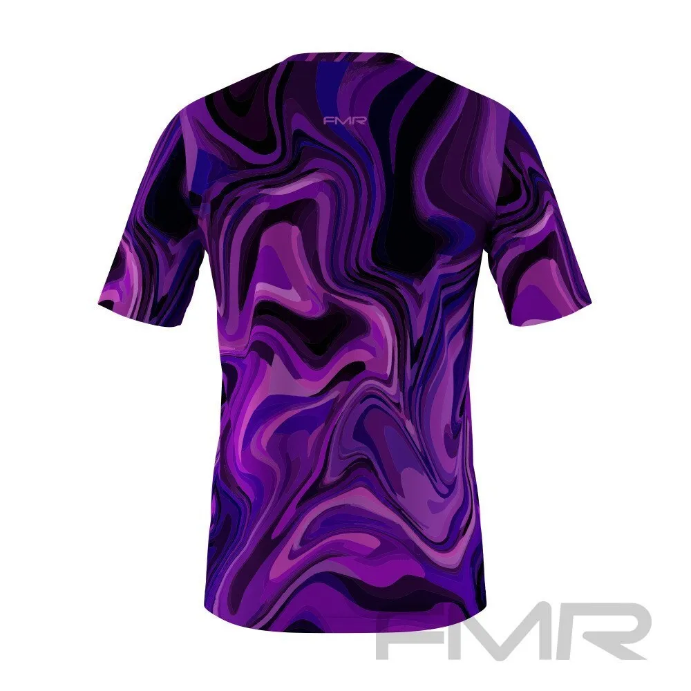 FMR Men's Purple Short Sleeve Running Shirt