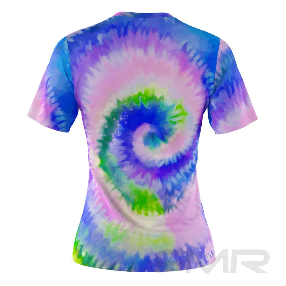 FMR Women's Blue Tie-Dye Short Sleeve T-Shirt