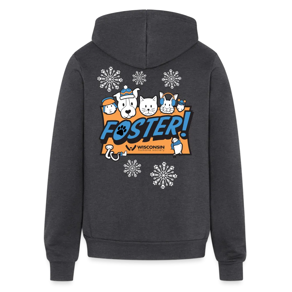 Foster Winter Logo Bella   Canvas Full Zip Hoodie