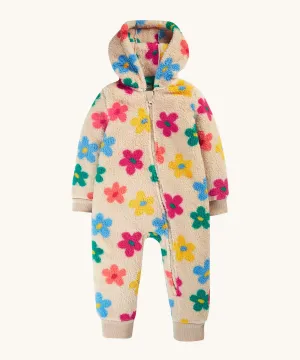 Frugi Cosy Ted Snuggle Suit - Flower Pop