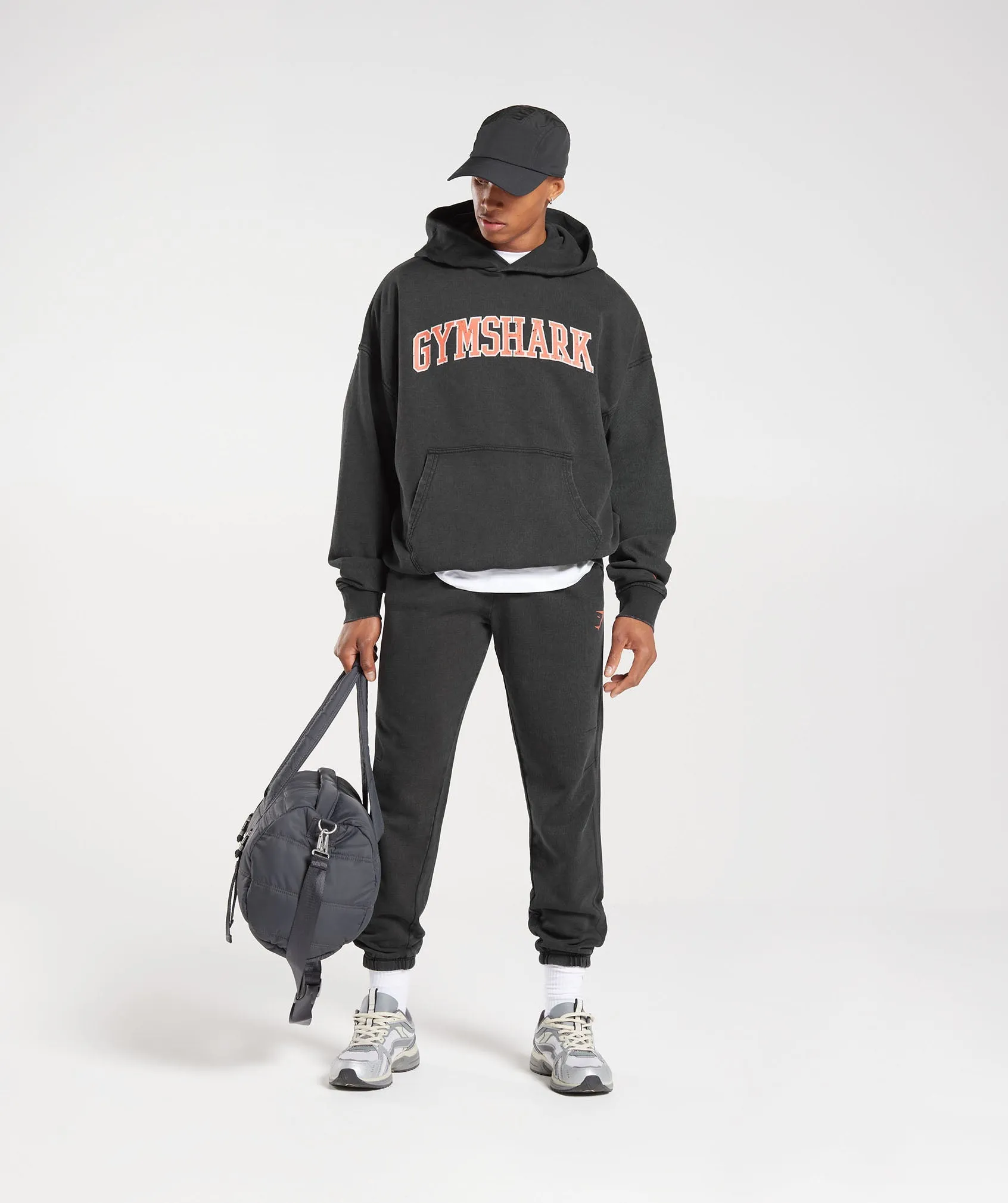 Gymshark Collegiate Hoodie - Black/Acid Wash