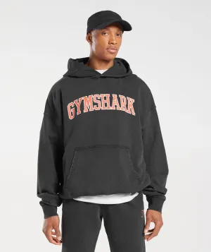 Gymshark Collegiate Hoodie - Black/Acid Wash