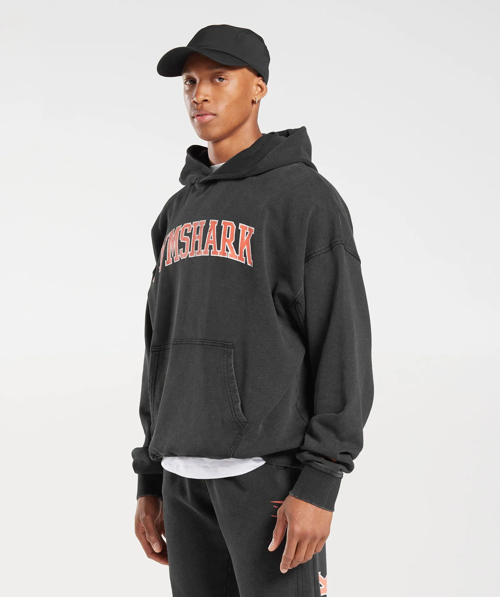 Gymshark Collegiate Hoodie - Black/Acid Wash