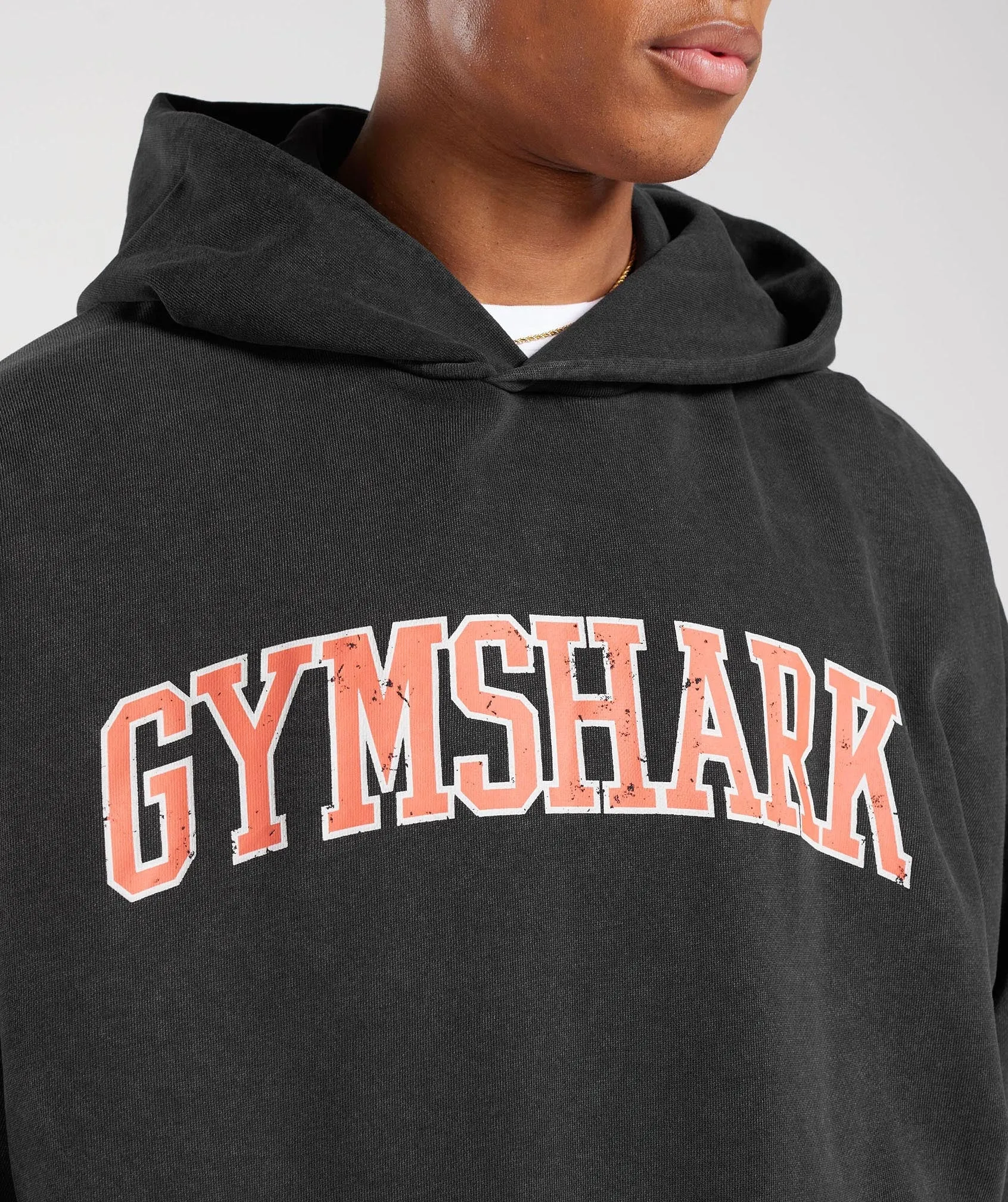 Gymshark Collegiate Hoodie - Black/Acid Wash