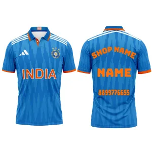 India Cricket ODI Jersey With Name And Printed.