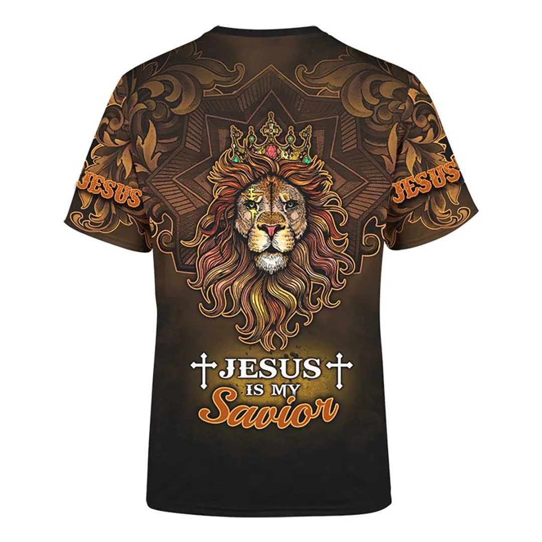 Jesus Lion Jesus Is My Savior 3d Shirt - Christian 3D Shirt