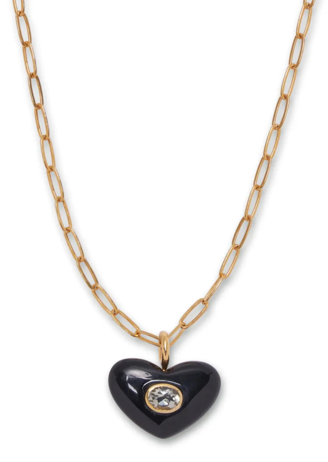 Martina Heart Necklace, Midnight