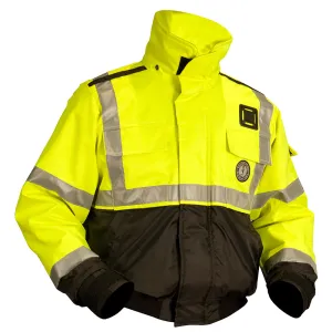 Mustang ANSI High Vis Flotation Bomber Jacket - Fluorescent Yellow/Green/Black - XL [MJ6214T3-239-XL-206]