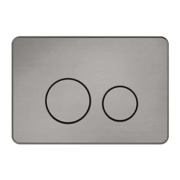 Nero In Wall Toilet Push Plate Gun Metal