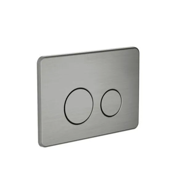 Nero In Wall Toilet Push Plate Gun Metal