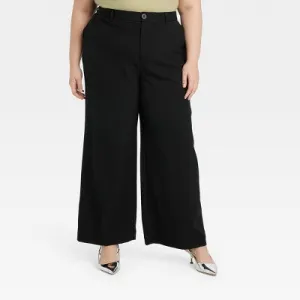 New - Women's High-Rise Wide Leg Pants - Ava & Viv