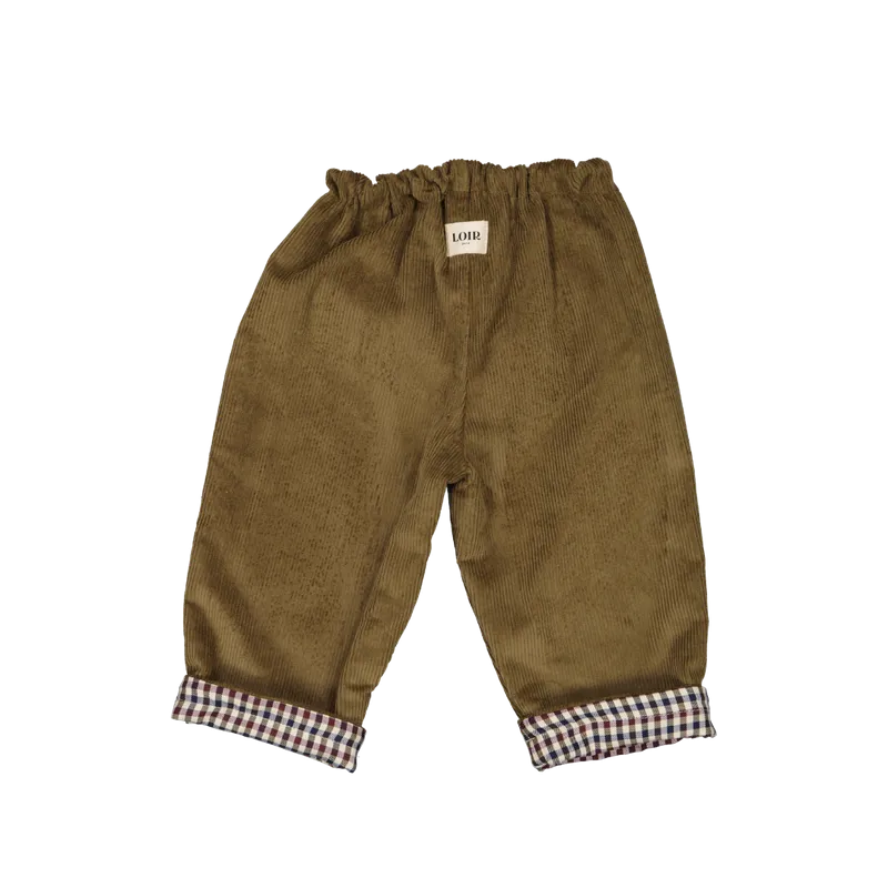 NINI REVERSIBLE Pants - Brown Velvet