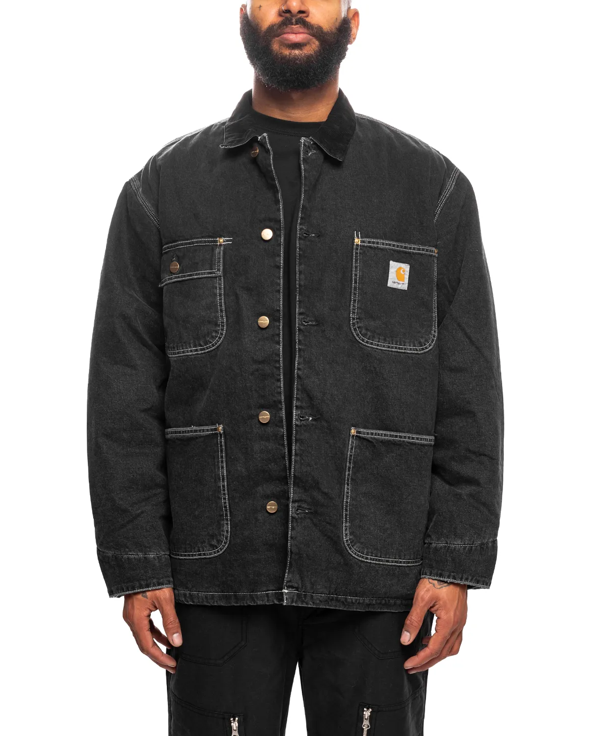 OG Chore Coat Black/Black Stone Washed