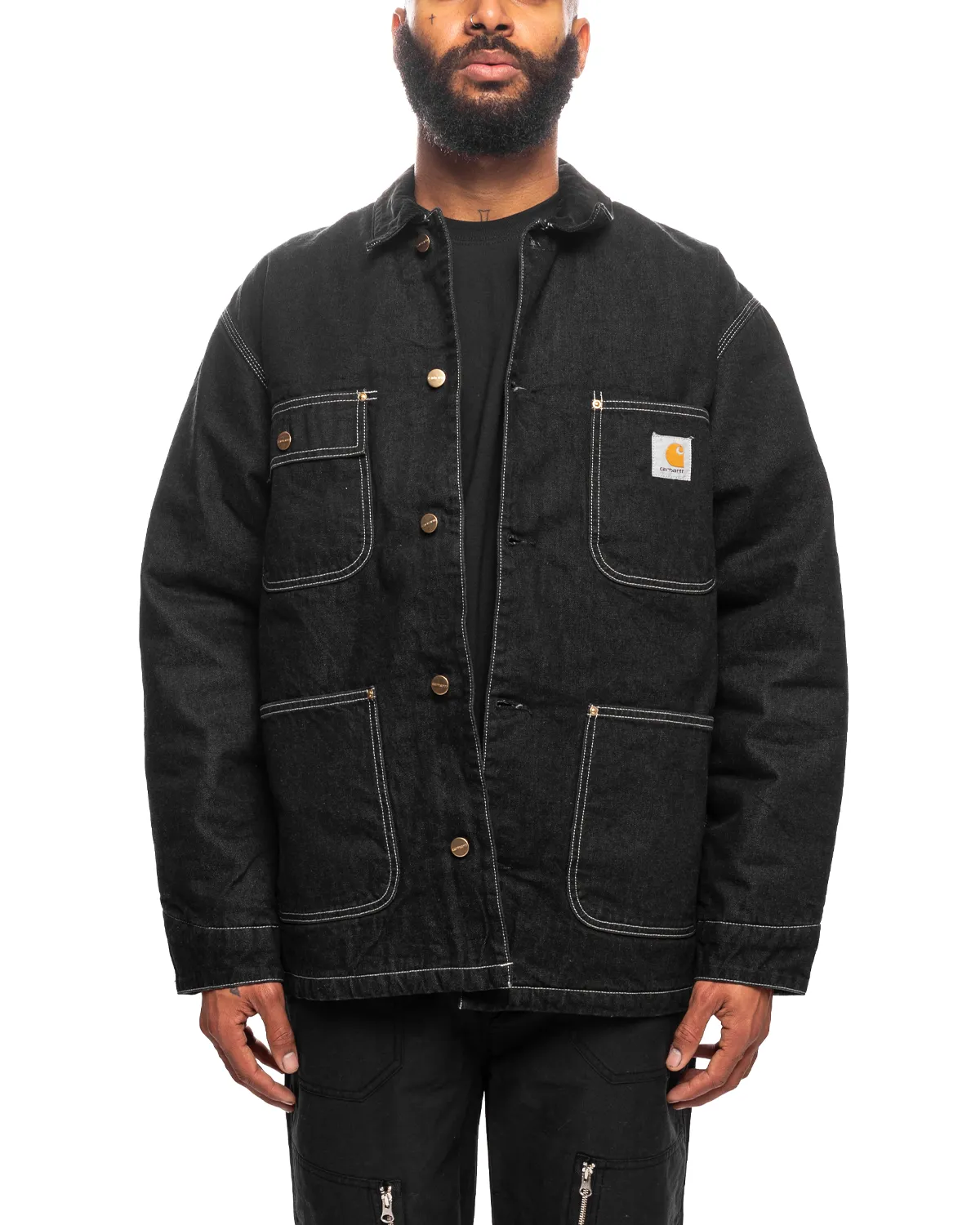 OG Chore Coat Black/Black Stone Washed