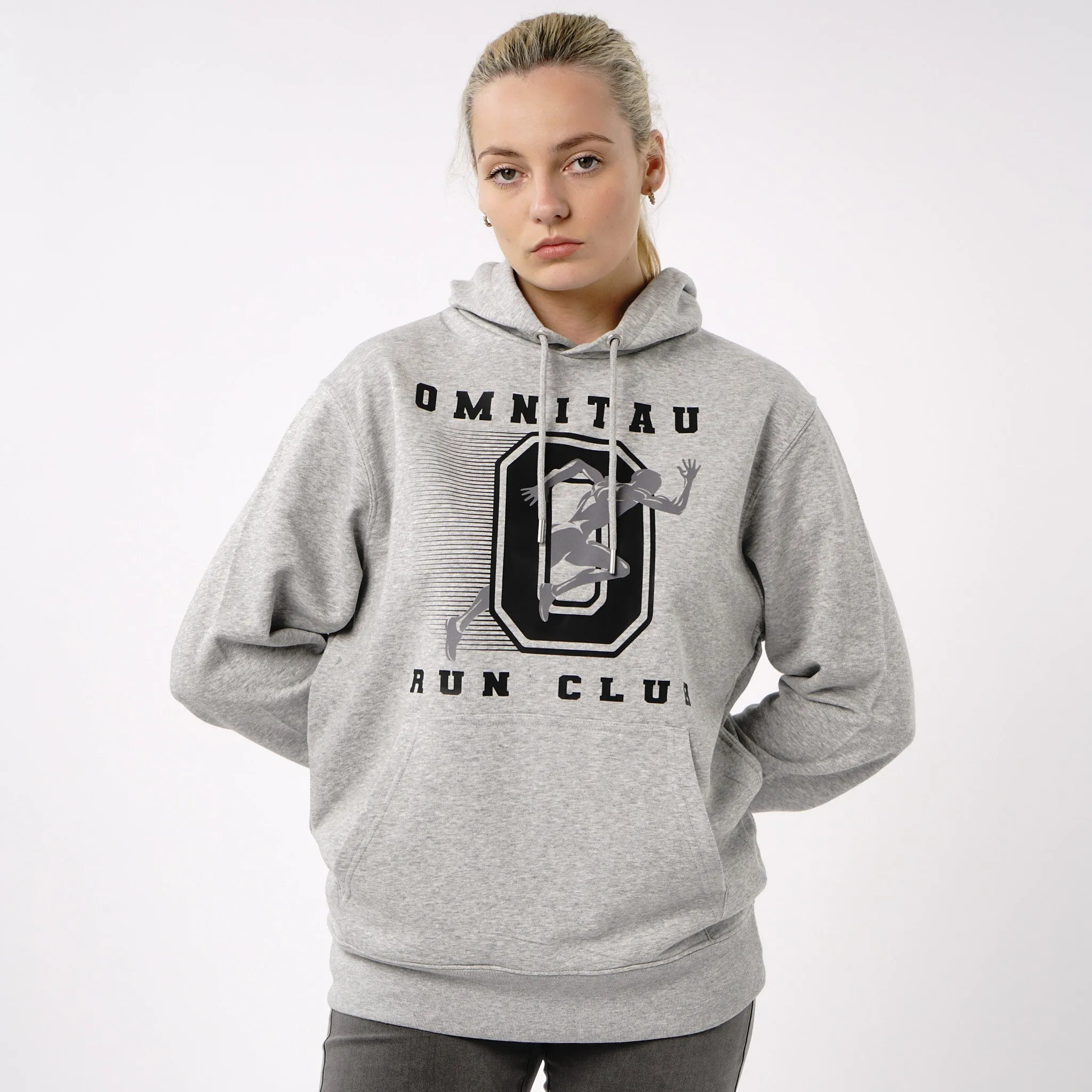 Omnitau Women's Run Club Slim Fit Hoodie - Heather Grey