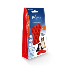 Pet and Me Silicone Grooming Brush Red