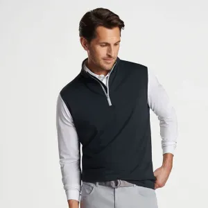 Peter Millar Galway Performance Quarter-Zip Vest - Black*