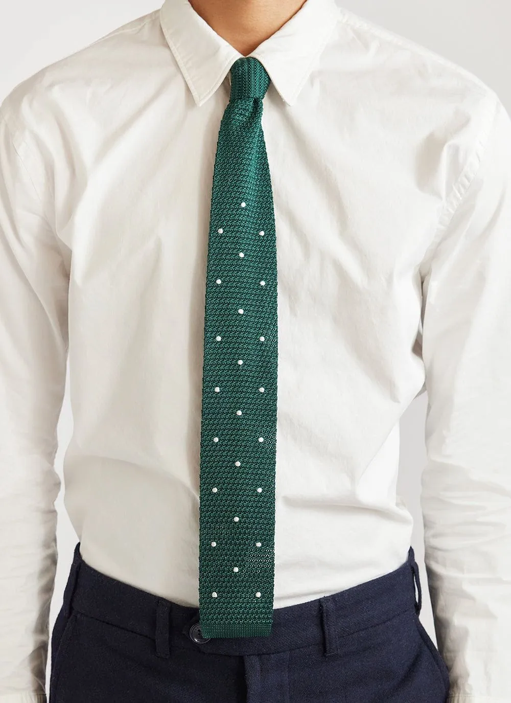 Polka Dot Tie | Silk | Forest