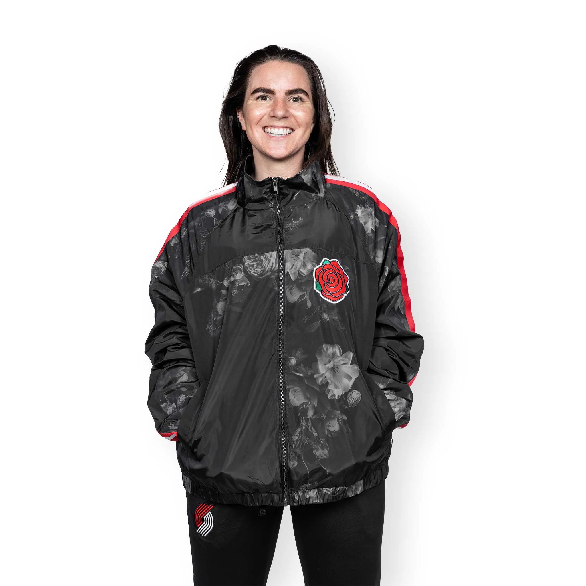 Portland Trail Blazers Wild Collective Women's Floral Track Jacket