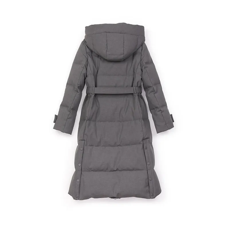 Premium Grey Long Down Jacket