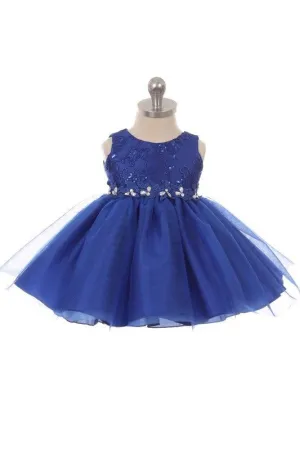 Royal Blue Baby Girl Dress-Infant flowergirl Dresses