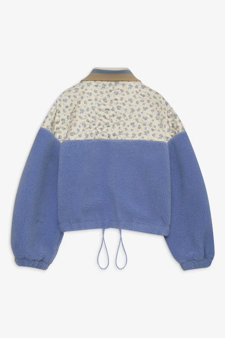 Saide Floral Fleece Jacket ~ Blue