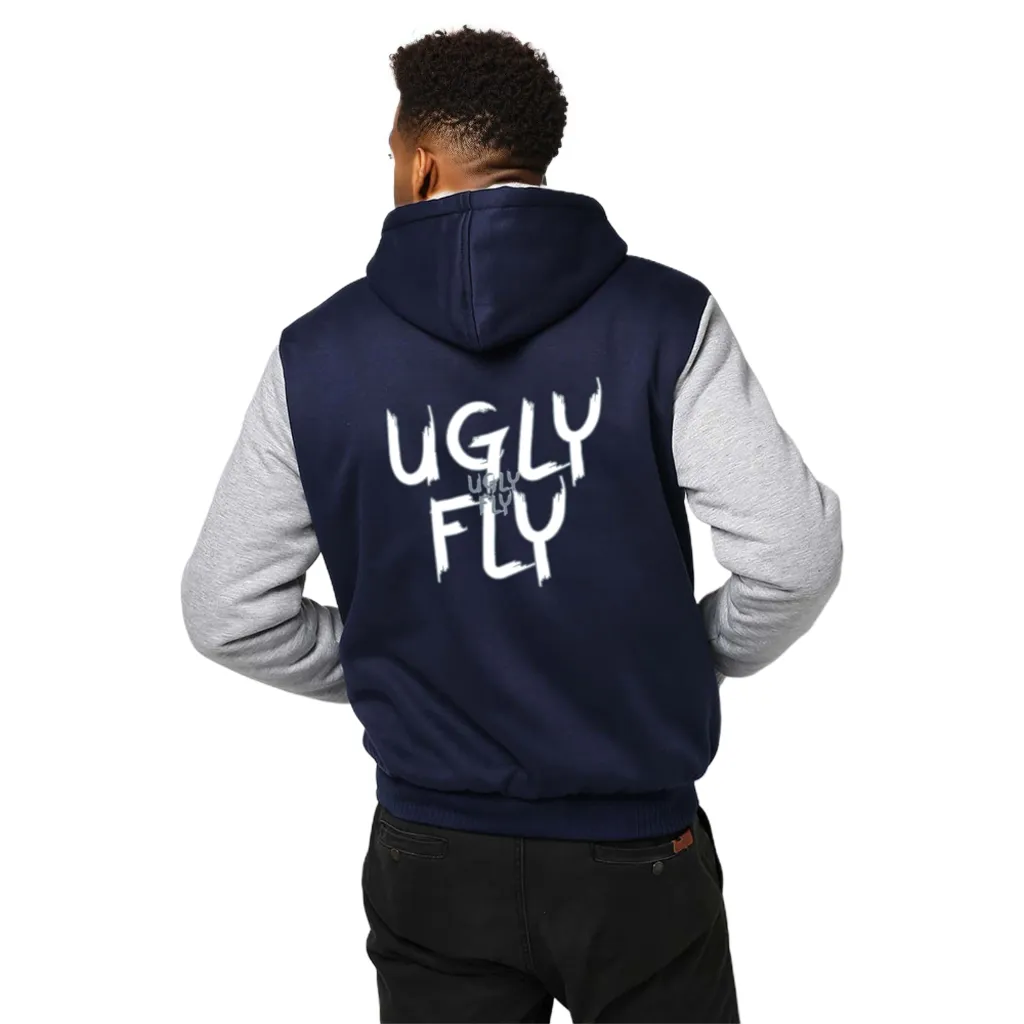 Ugly Fly Men's Thick Plush Zippered Hoodie Coat - 4 colors