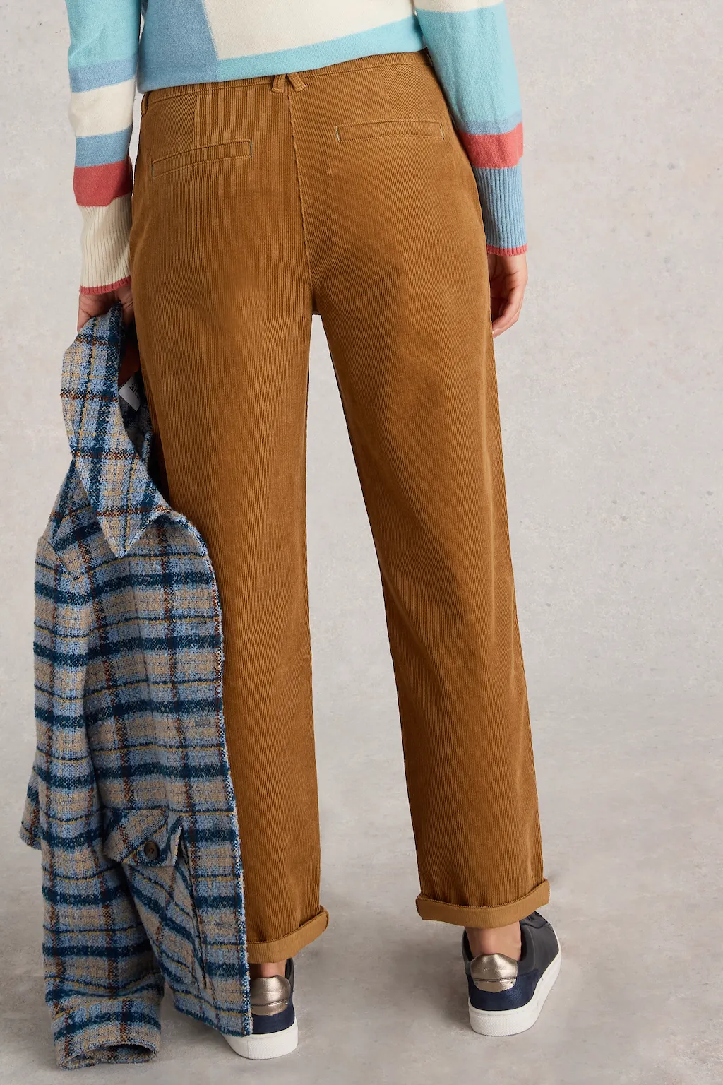 White Stuff Twister Cord Mid Tan Trouser