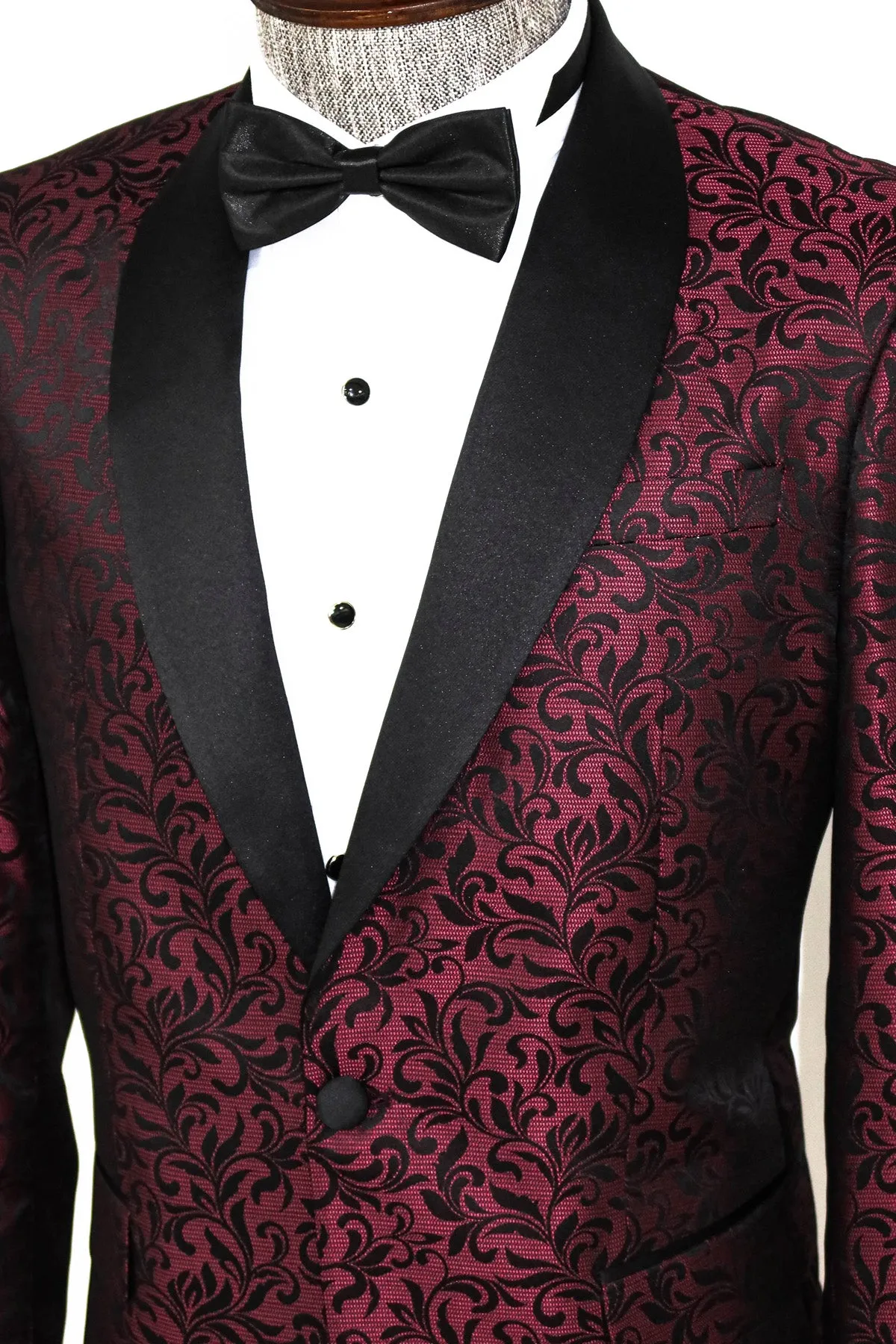 Wine Floral Prom Blazer