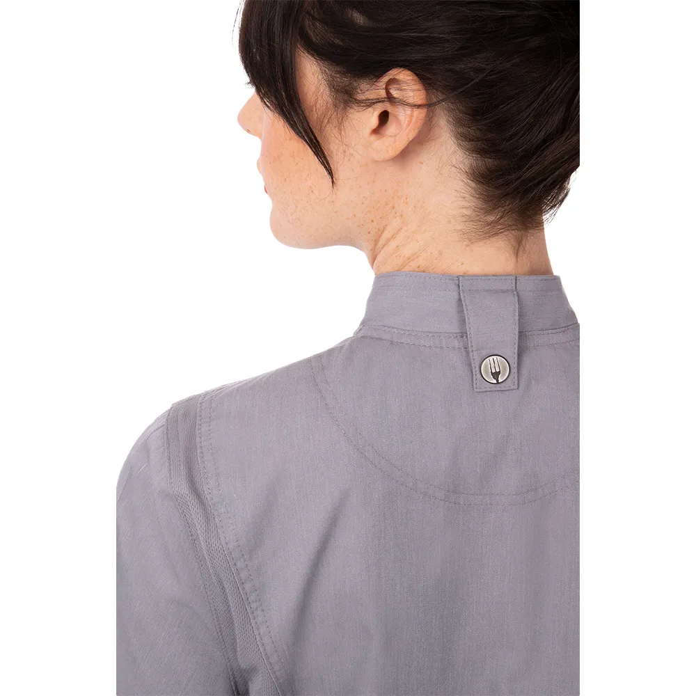 WOMEN NEPAL SPRINGFIELD CHEF COAT - Grey