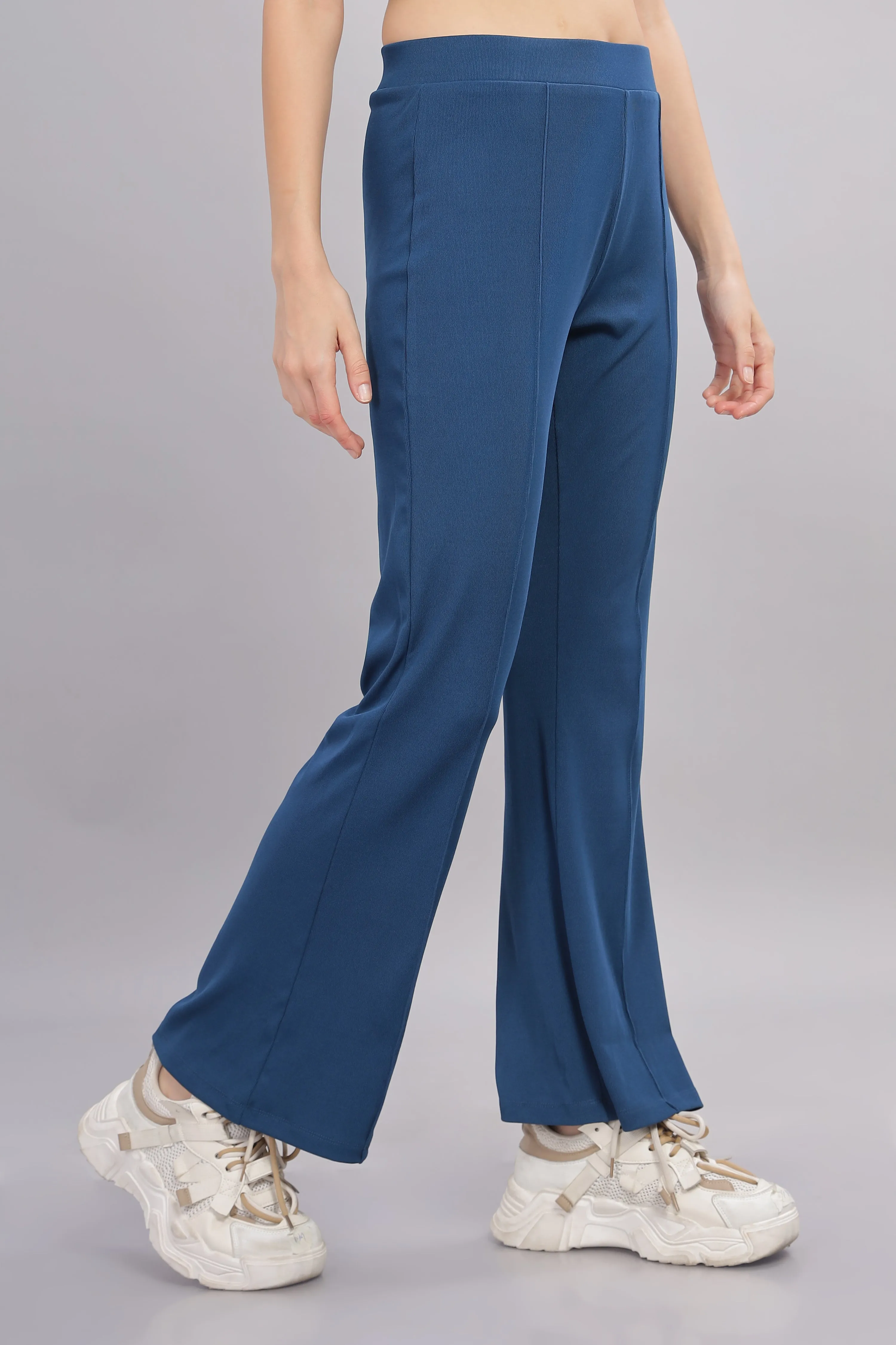 Women’s Super stretch flexible flare Pants- Domon8 (BLUE)