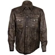 Xelement XS942 Men's 'Nickel' Distressed Brown Casual Biker Rider