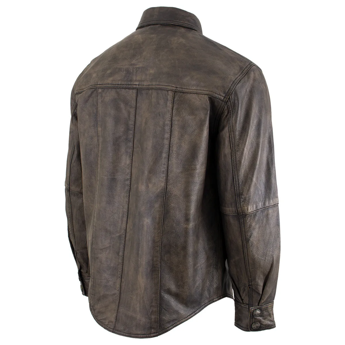 Xelement XS942 Men's 'Nickel' Distressed Brown Casual Biker Rider